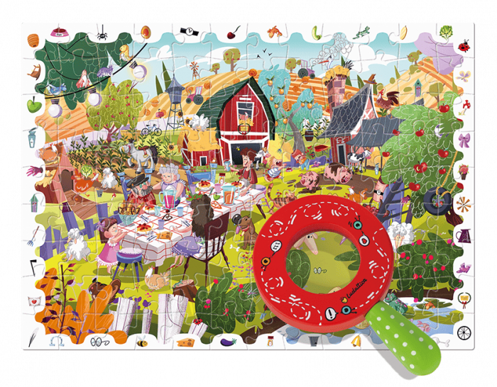 Puzzle Micul Detectiv - Ferma, Ludattica, + 5 ani, 108 piese [2]