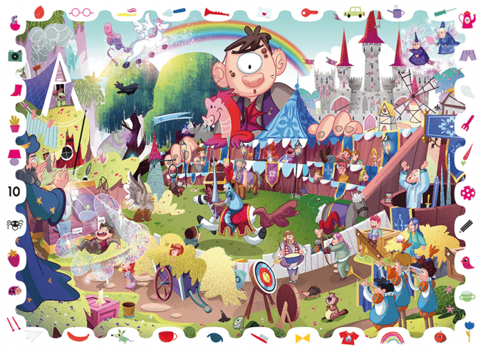 Puzzle Micul Detectiv - Personaje fantastice, Ludattica, + 5 ani, 108 piese [2]