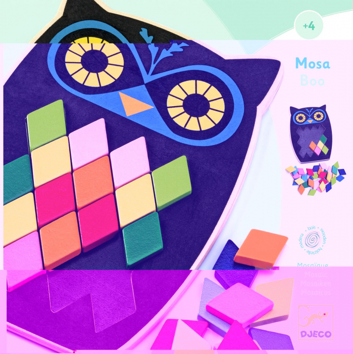 Puzzle mozaic Bufnita, Djeco, 2-3 ani + [3]