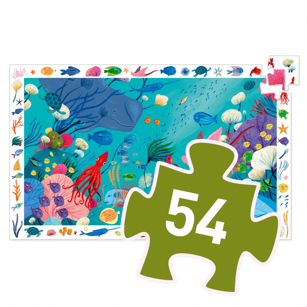 Puzzle observatie Djeco, Acvatic, 4-5 ani + [5]