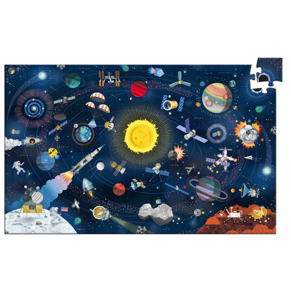 Puzzle observatie Djeco Cosmos, 6-7 ani + [4]
