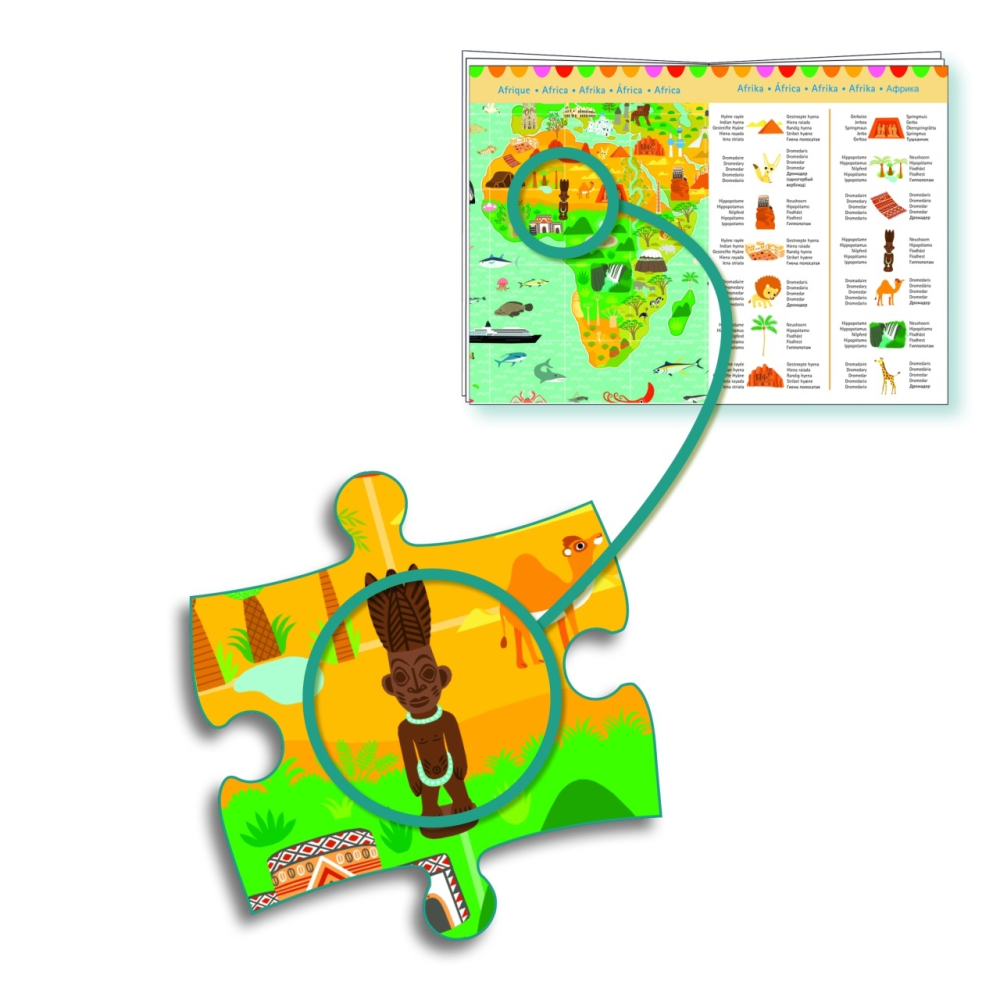 Puzzle observatie Djeco In jurul lumii, 6-7 ani + [5]