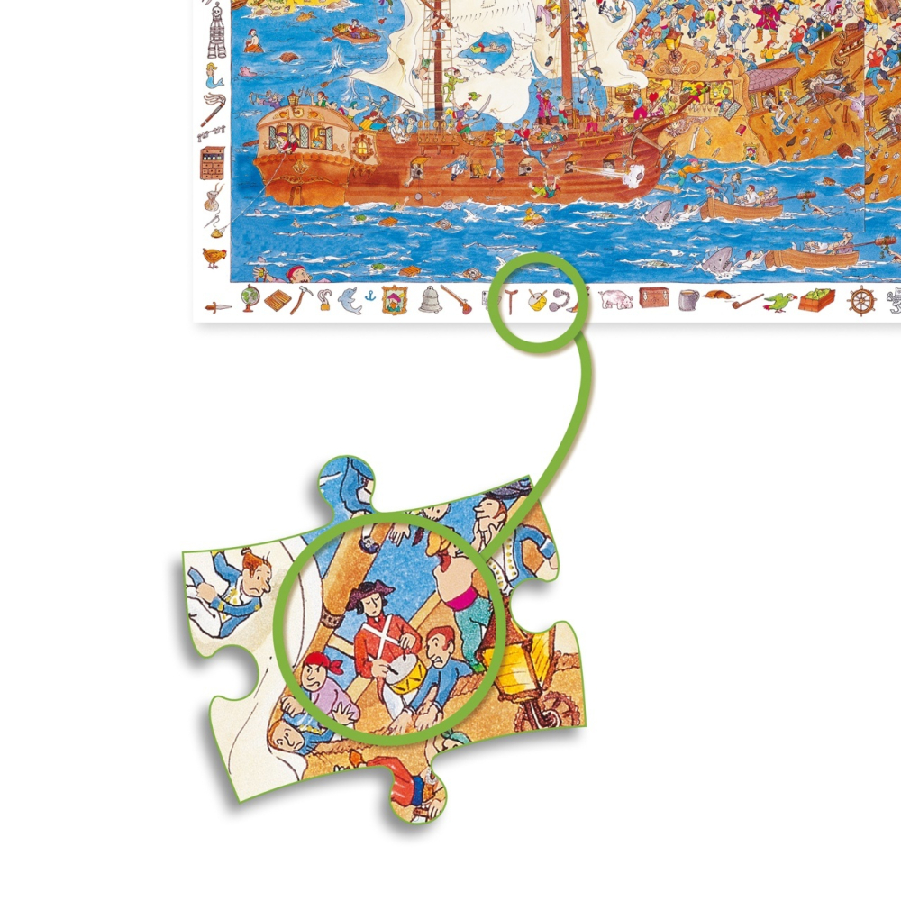 Puzzle observatie Djeco Pirati, 6-7 ani + [4]