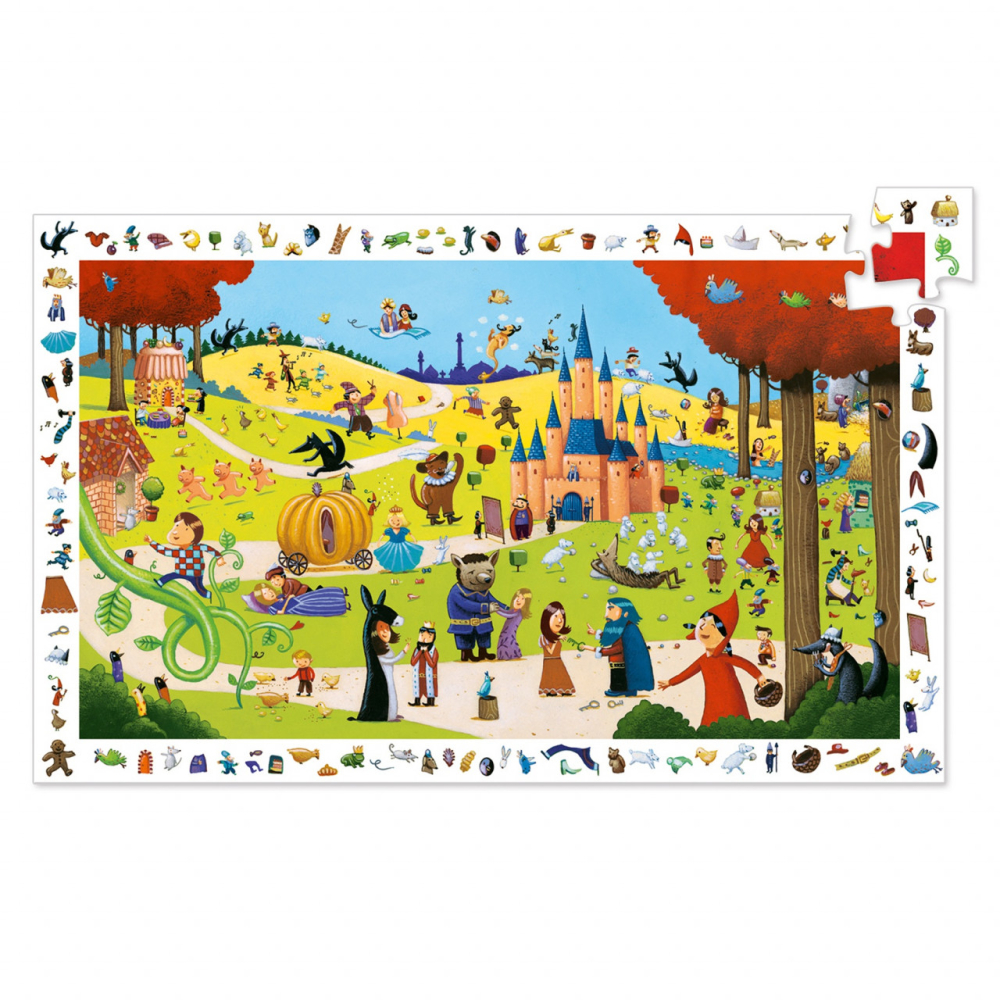 Puzzle observatie Djeco, Povesti renumite, 2-3 ani + [2]