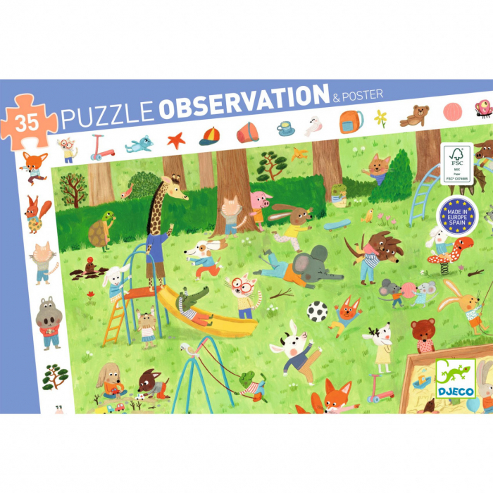 Puzzle observatie Gradina micilor prieteni, Djeco, 4 ani+ [4]