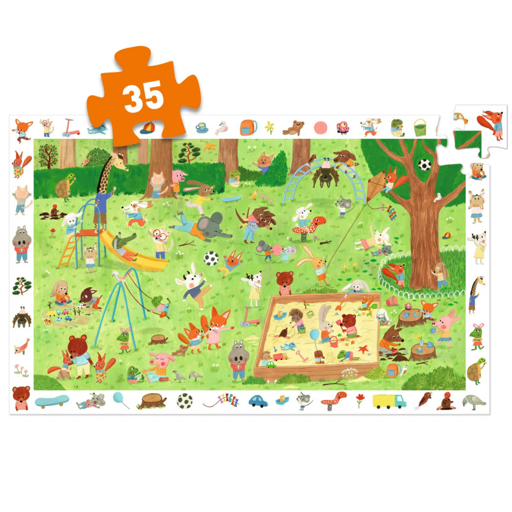 Puzzle observatie Gradina micilor prieteni, Djeco, 4 ani+ [3]