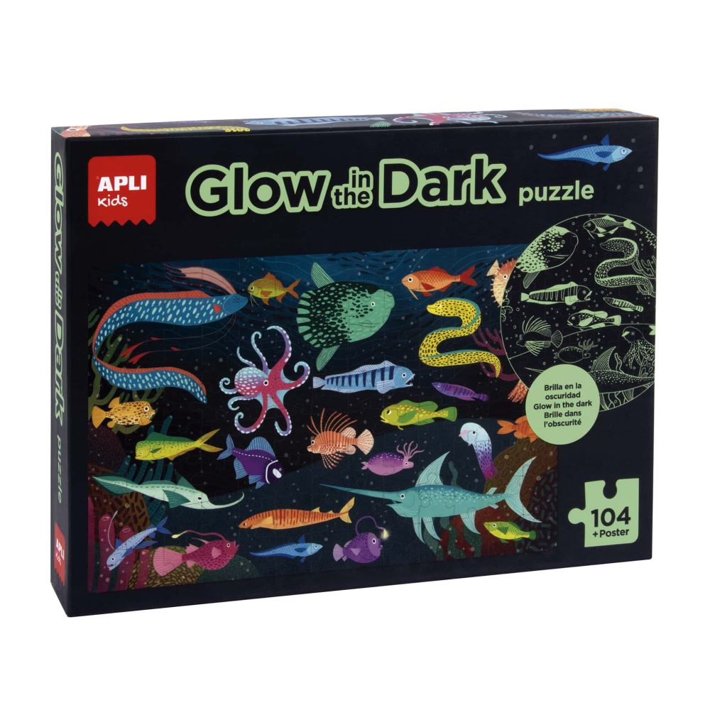 Puzzle Ocean - Glow in the dark, 104 piese  [1]