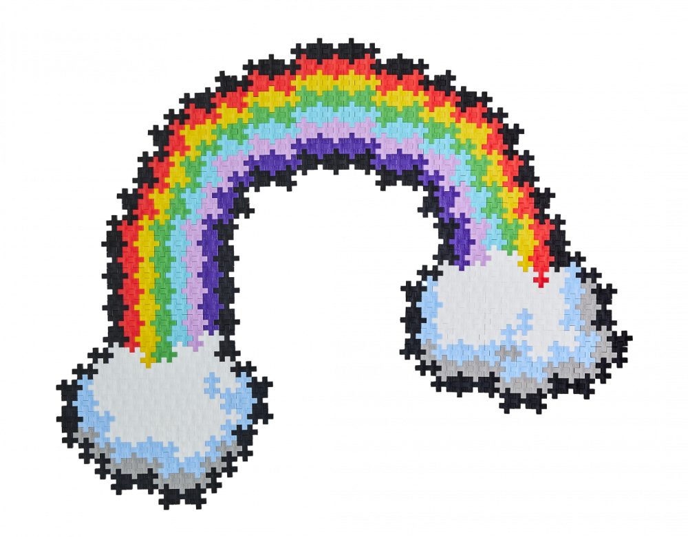 Puzzle pe numere Plus-Plus, 500 piese, Curcubeu [3]