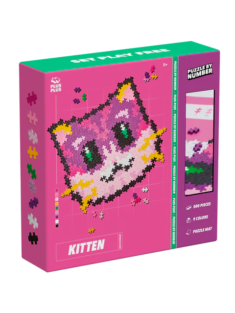 Puzzle pe numere Plus-Plus, 500 piese, Pisicuta [1]