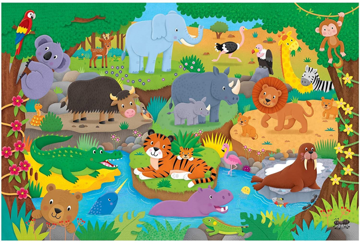Puzzle Podea: Alfabetul animalutelor (30 piese), Galt, 2-3 ani + [2]