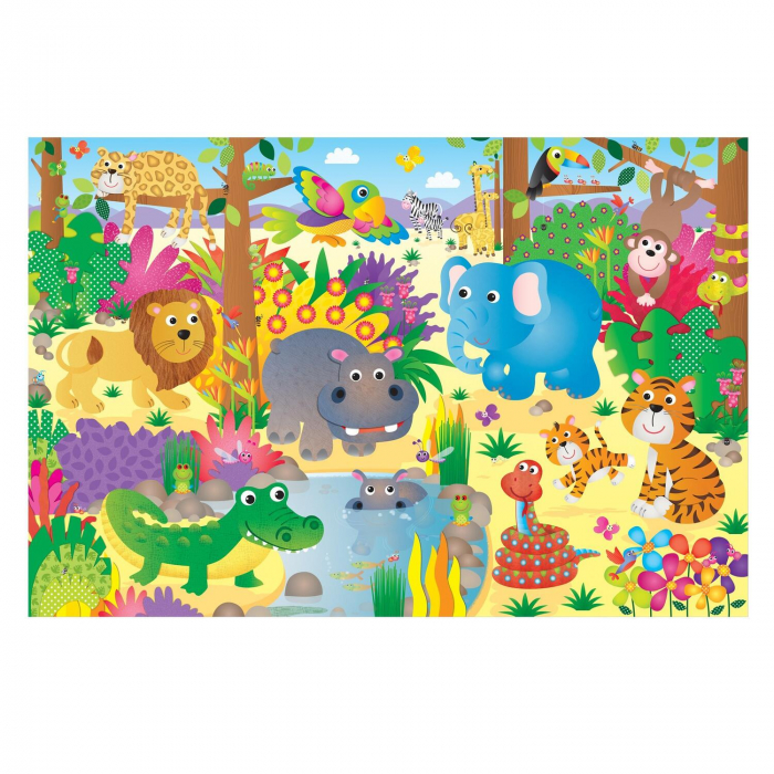 Puzzle Podea: Jungla (30 piese), Galt, 2-3 ani + [2]