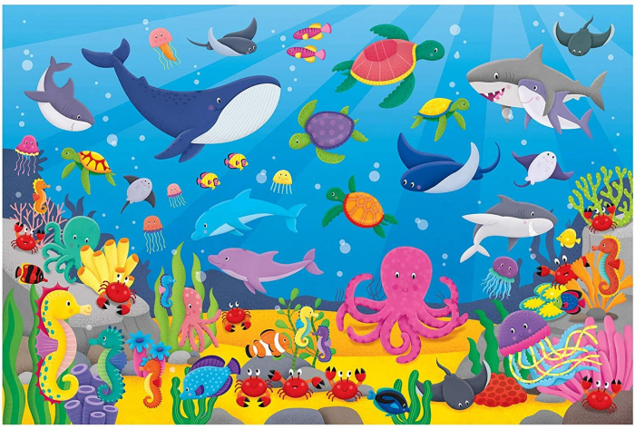 Puzzle Podea: Numaram animalute marine (30 piese), Galt, 2-3 ani + [2]