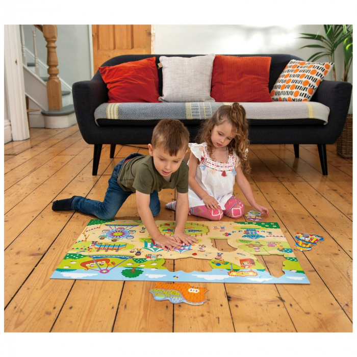Puzzle Podea: Parcul de distractii (30 piese), Galt, 2-3 ani + [2]