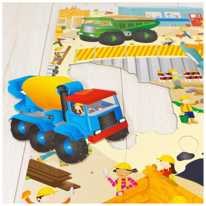 Puzzle Podea: Santierul (30 piese), Galt, 2-3 ani + [3]