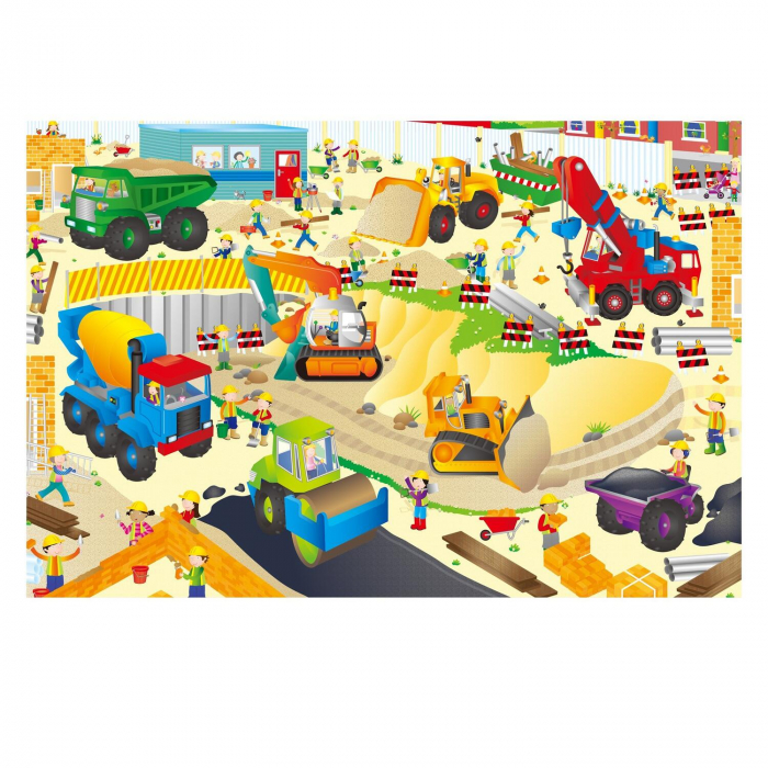 Puzzle Podea: Santierul (30 piese), Galt, 2-3 ani + [2]