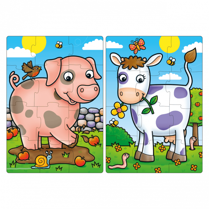 Puzzle Primii Prieteni de la Ferma FIRST FARM FRIENDS, Orchard Toys, 2-3 ani + [3]