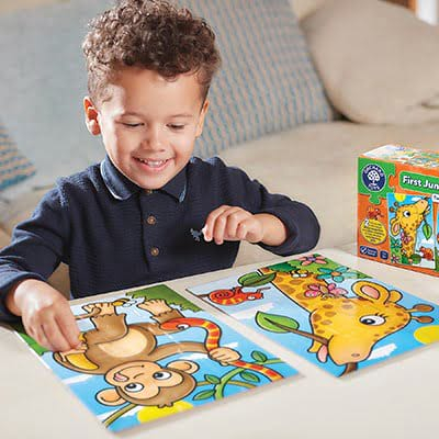 Puzzle Primii Prieteni din Jungla FIRST JUNGLE FRIENDS, Orchard Toys, 2-3 ani + [4]