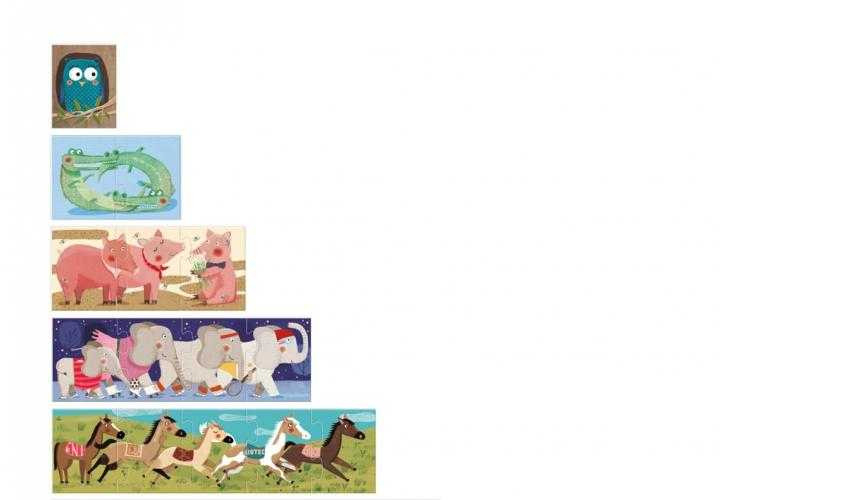 Puzzle progresiv 1,2,3..10 pinguini Londji, 2-3 ani + [3]