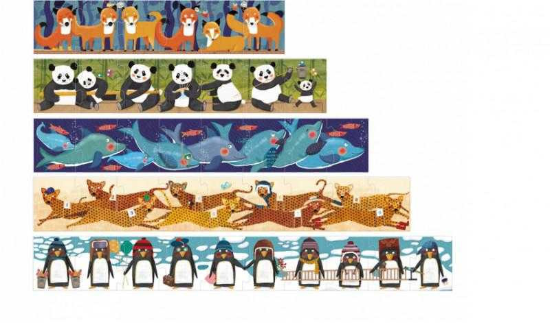 Puzzle progresiv 1,2,3..10 pinguini Londji, 2-3 ani + [4]