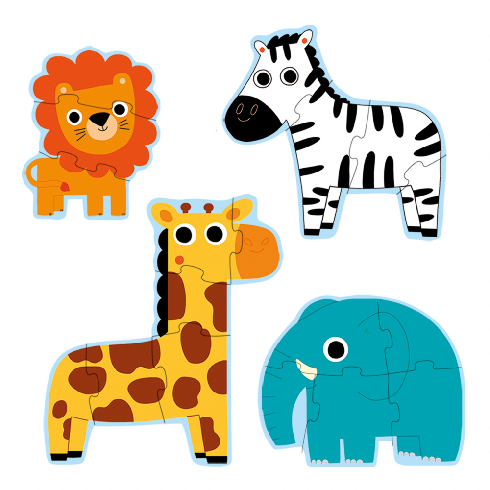 Puzzle progresiv Djeco, in jungla, 1-2 ani + [2]