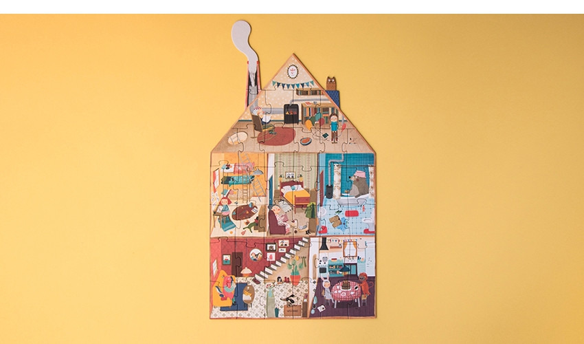 Puzzle reversibil Londji, Bun venit acasa, 2-3 ani + [5]