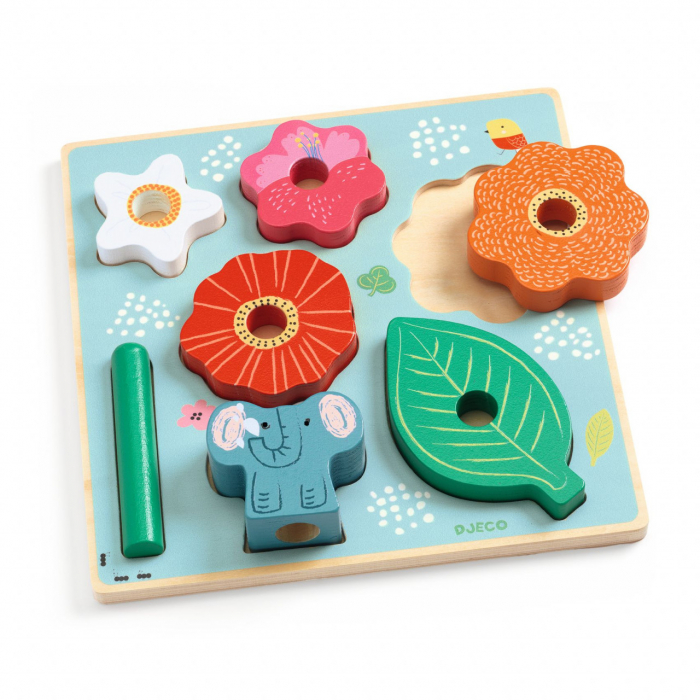 Puzzle si joc de stivuire, Djeco, 18 luni+ [2]