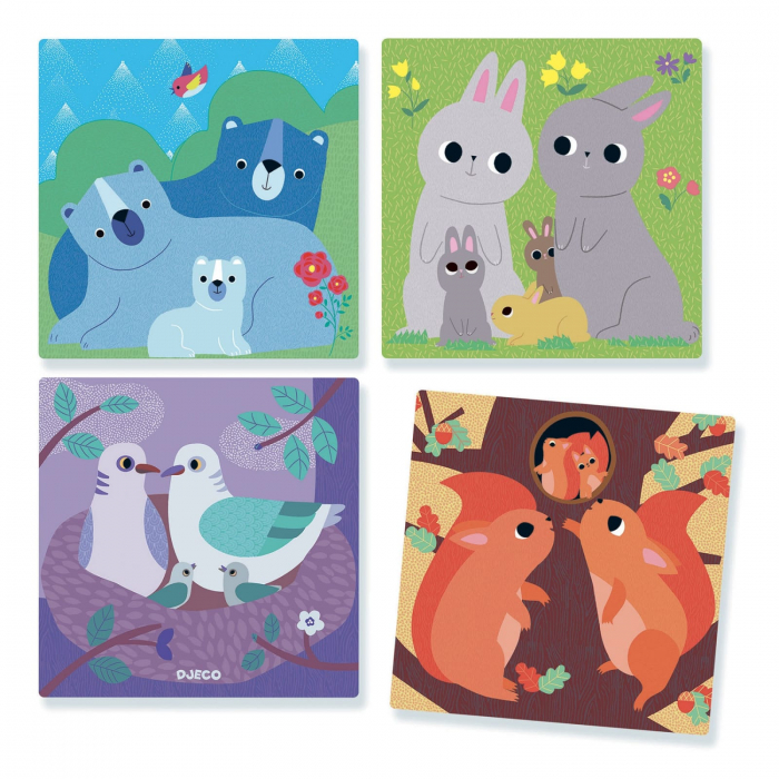 Puzzle vertical cu cuburi Djeco, Puzz-Up Forest, 2-3 ani + [2]