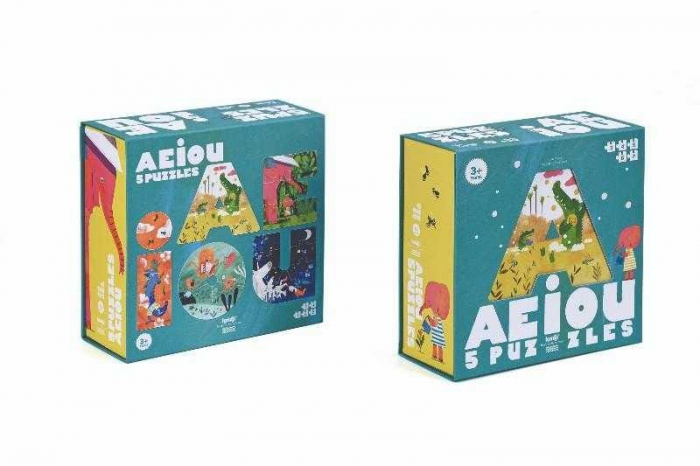 Puzzle vocale Londji, AEIOU, 2-3 ani + [4]