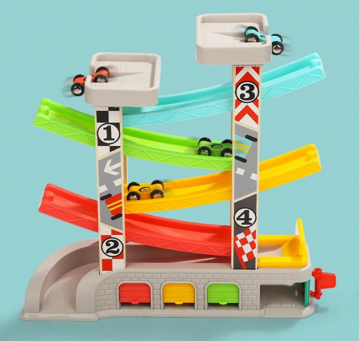 Rampa cu masinute de curse, Topbright, 1-2 ani + [4]