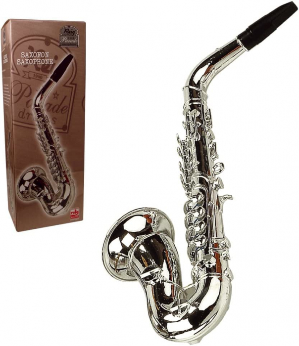 Saxofon plastic metalizat, 8 note, Reig Musicales, 2-3 ani + [4]