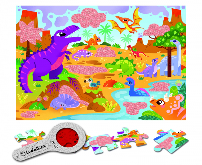 Secret Puzzle - Dinozaurii, Ludattica, 2-5 ani, 24 piese [2]