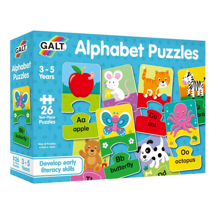 Set 26 de puzzle-uri Alfabet (2 piese), Galt, 2-3 ani + [3]