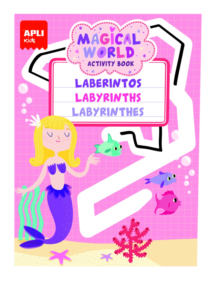 Set 3 carti cu activitati reutilizabile - Magie, +3 ani Apli Kids [2]