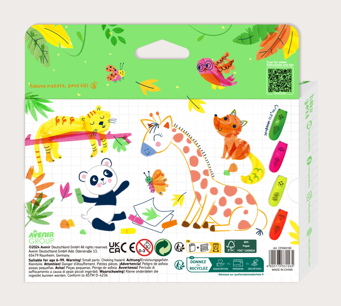 Set 4 Mini Markere Neon ,   Animale [2]