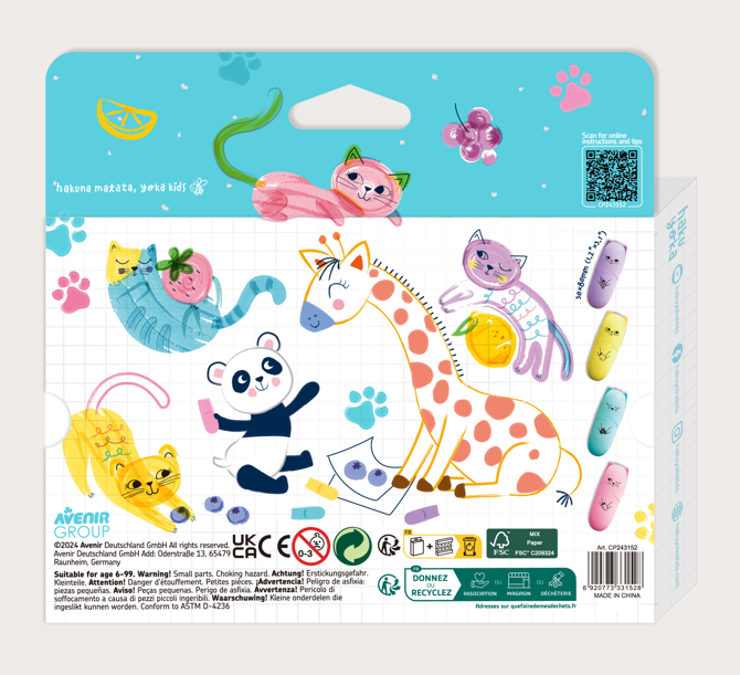 Set 4 Mini Markere Parfumate - Meow Meow [2]