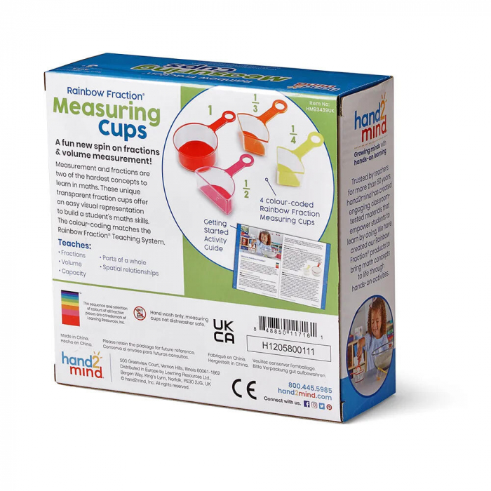 Set 4 recipiente pentru masurare, Hand2Mind, 2-3 ani + [4]