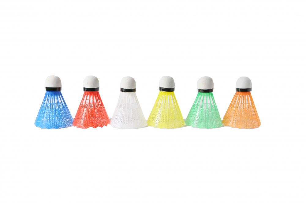 Set 6 flurutasi colorati badminton plastic