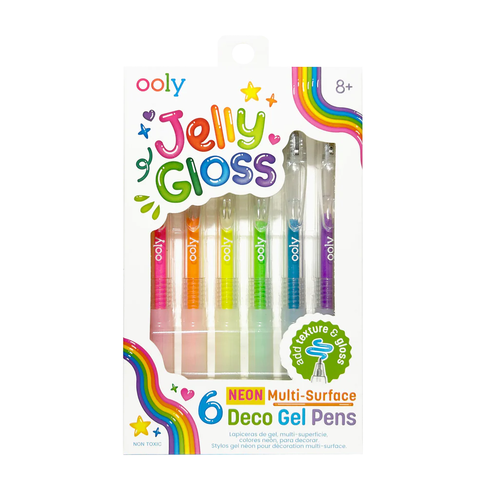 Set 6 Pixuri Gel Neon Multisuprafata Jelly Gloss ,   Culori Vibrante [1]