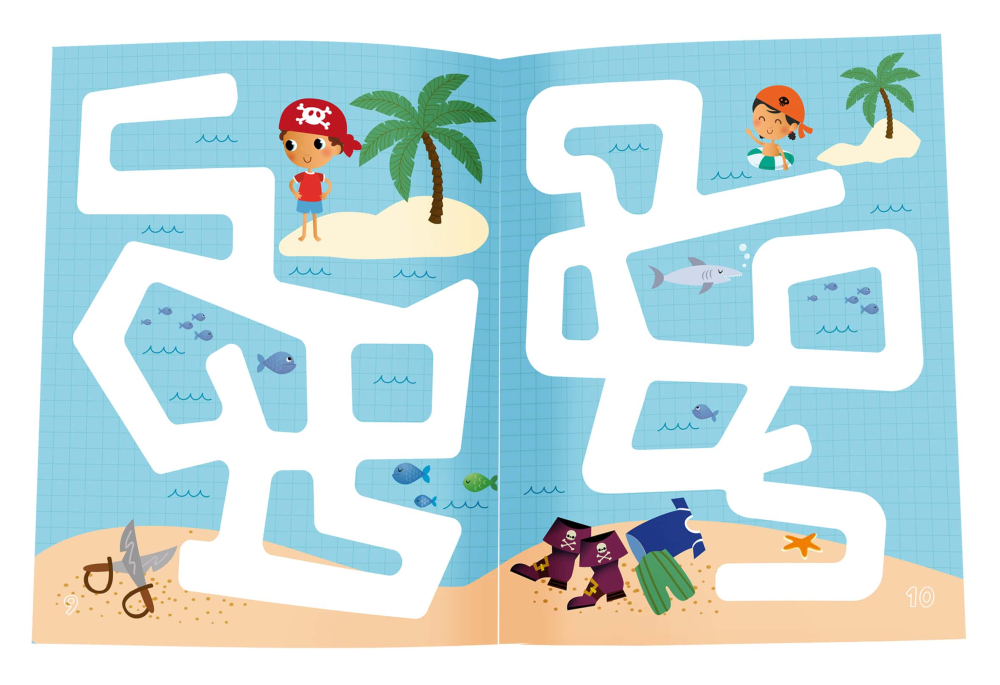 Set carti cu activitati reutilizabile - Aventuri (Magie si Pirati), 6 bucati, +3 ani Apli Kids [3]