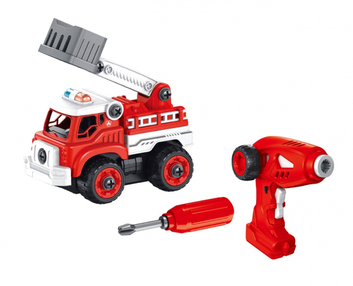 Set constructie Camion Pompieri cu radiocomanda, BUKI France, 4-5 ani + [5]