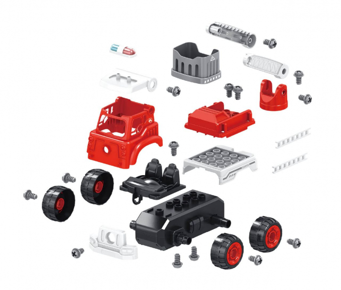 Set constructie Camion Pompieri cu radiocomanda, BUKI France, 4-5 ani + [3]