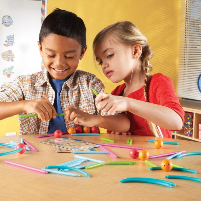 Set constructie - Forme 3D, Learning Resources, 6-7 ani + [12]