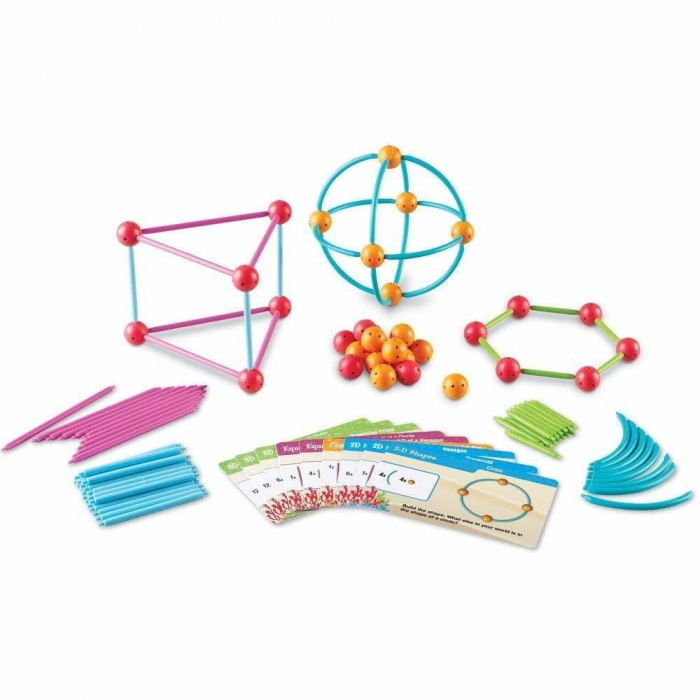 Set constructie - Forme 3D, Learning Resources, 6-7 ani + [2]