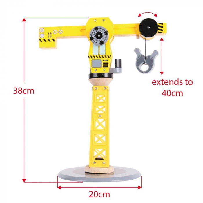 Set constructie - Macara, BIGJIGS Toys, 2-3 ani + [2]