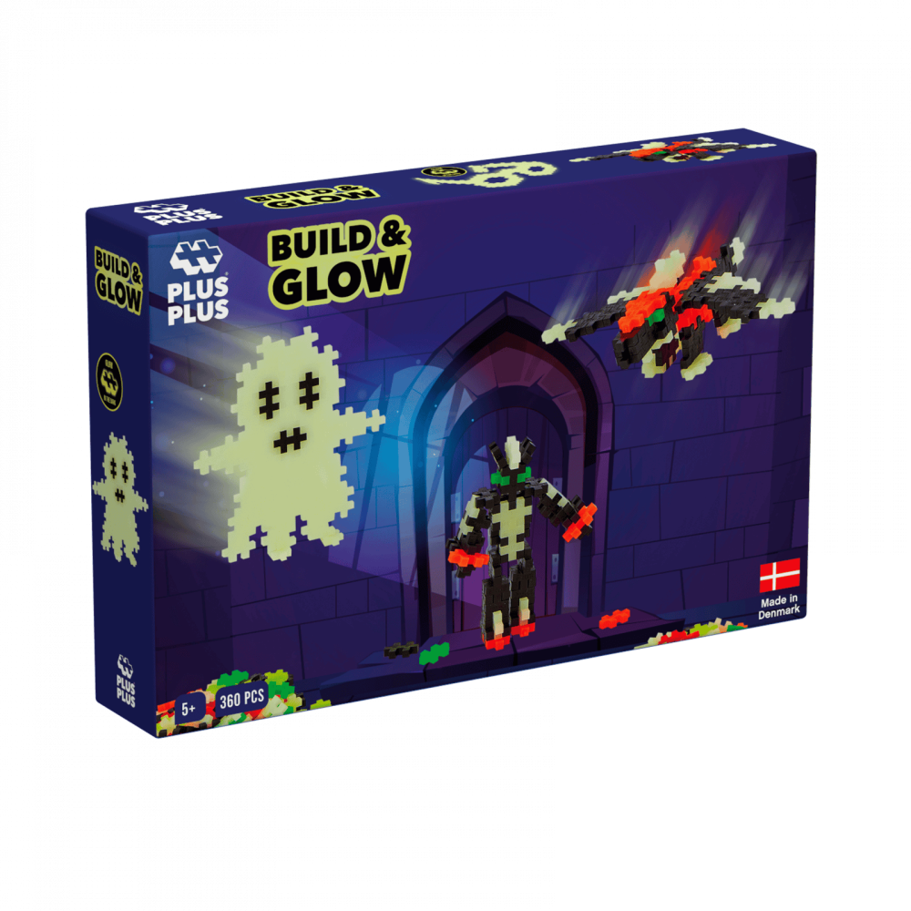 Set constructie Plus-Plus, 360 piese, Construieste si Straluceste, culori fluorescente [1]