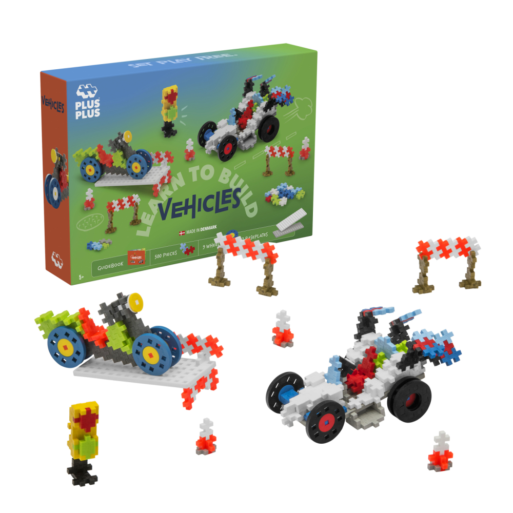 Set constructie Plus-Plus, 500 piese, Invata sa construiesti vehicule [2]