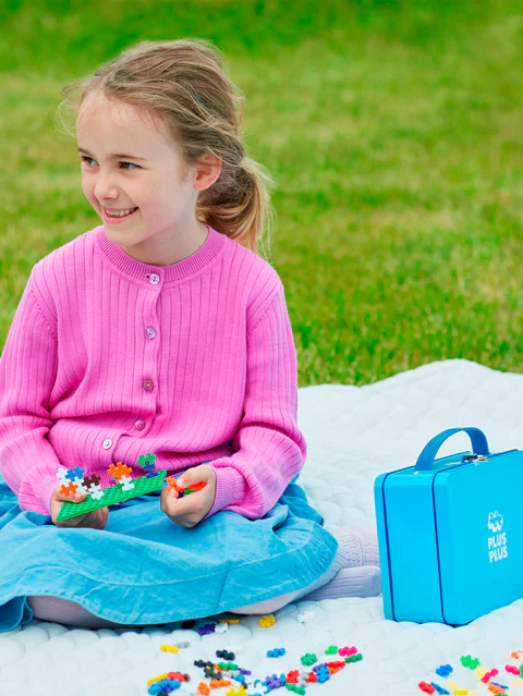 Set constructie Plus-Plus, 600 piese, portabil, in cutie metalica, culori standard [5]