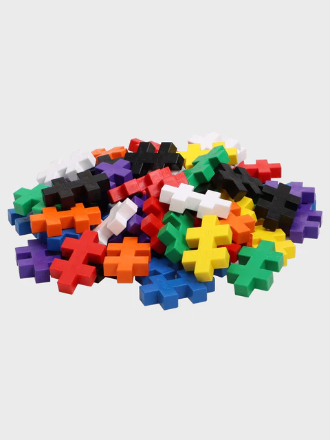 Set constructie Plus-Plus, 70 piese mari, portabil, in cutie metalica, culori standard [3]