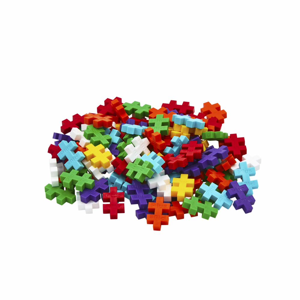 Set constructie Plus-Plus, tub 100 piese, Rainbow Mix, culorile curcubeului [3]