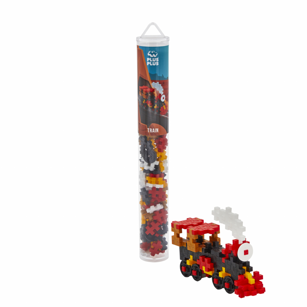 Set constructie Plus-Plus, tub 100 piese, Tren [2]